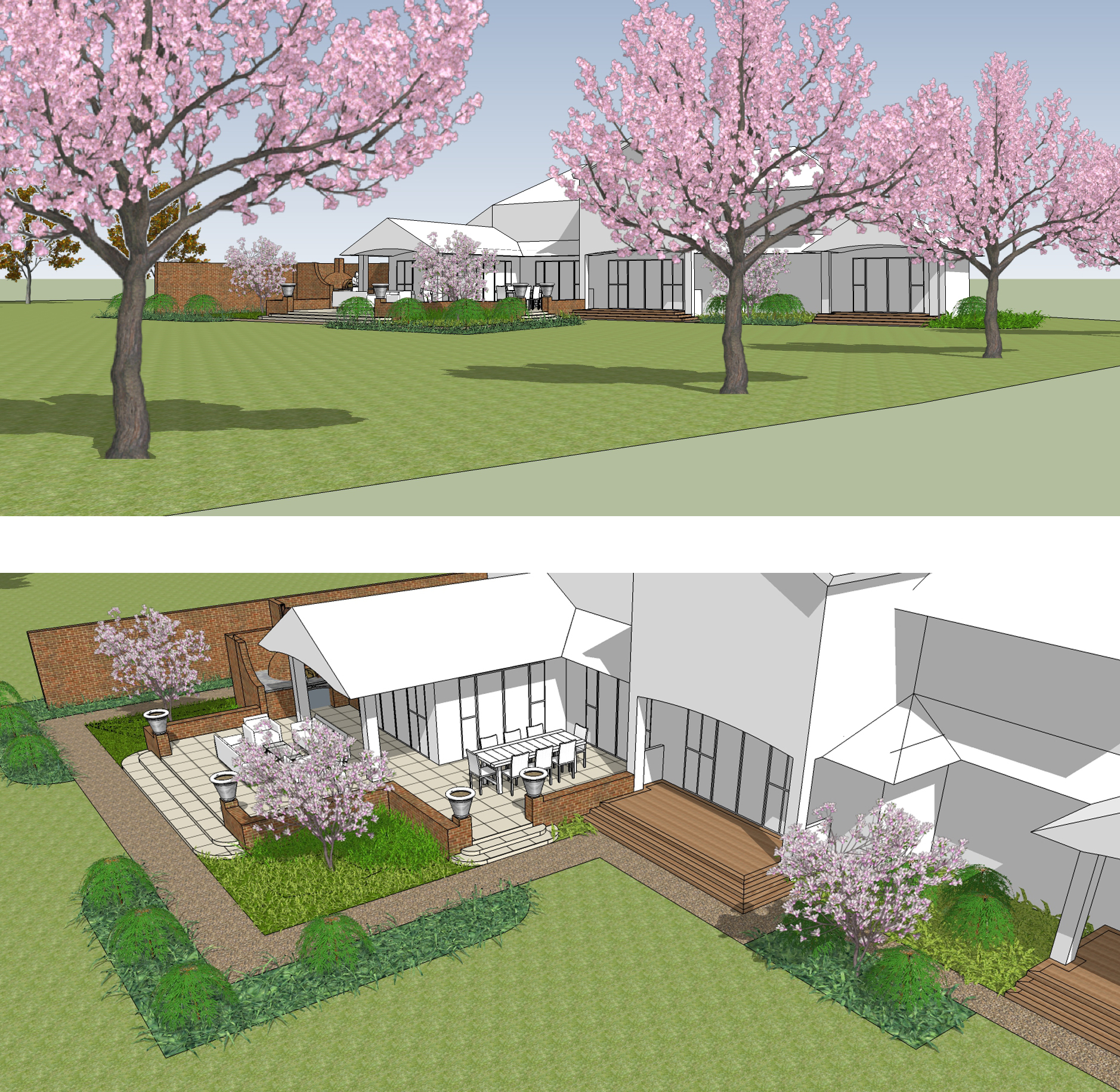 Design consultant reviewing site plans and feasibility options with a client